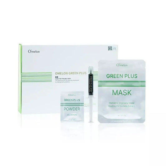 Boite de omelon green plus peeling pour peau sensible